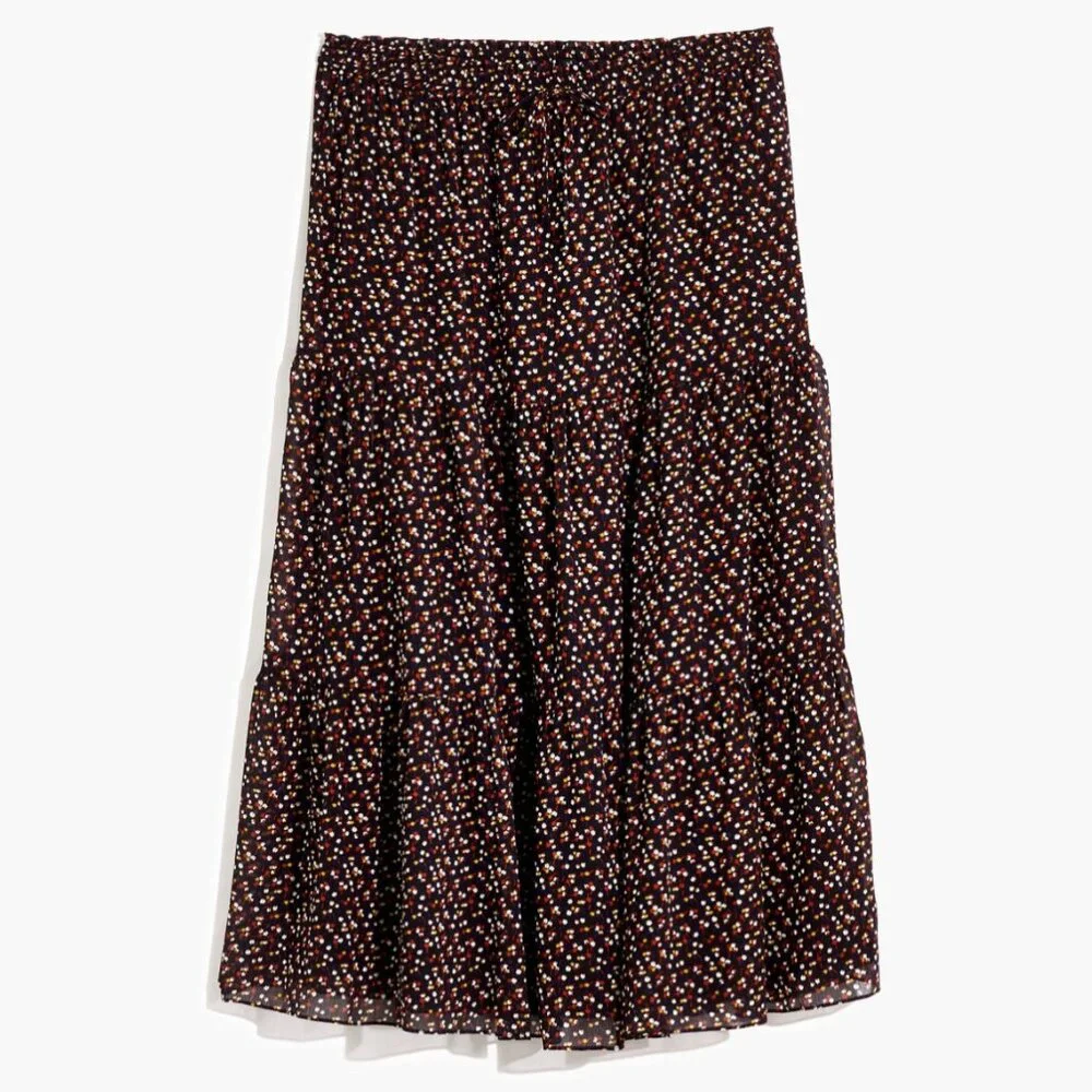 Madewell Georgette Tiered Maxi Skirt in Adorable Ditsy - Picture 4 of 7